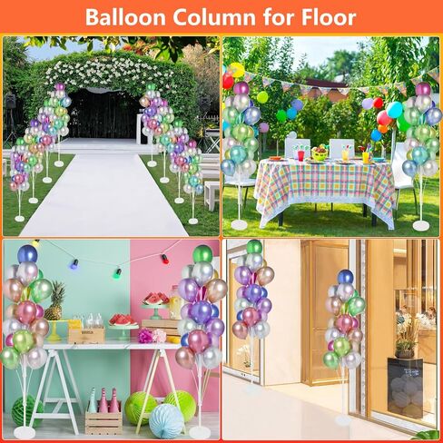 2 Sets of Balloon Stand Kit - 62in Balloon Stands with Base, Balloon Sticks, Decorations for Party Birthday Wedding Baby Shower Gender Reveal Graduation in Saudi Arabia