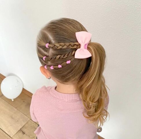 CÉLLOT Girls Hair Ties,20 PCS 2.75 inch Hair Bows No Slip Durable Elastic Ponytail Holders Hair Ties for Baby Girls Schoolgirls Kids Toddler Hair Accessories in Kuwait