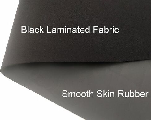5mm Smooth Skin Rubber Neoprene Fabric, Scuba Wetsuit Fabric, Aquatic Material, Medical & Marine Grade (Black, 1' x 2') in Saudi Arabia