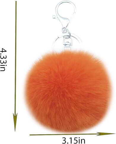 Unpafcxddyig 5 Pieces Poms Keychains Fluffy Ball Faux Fur Pom Pom Keyring for Women in Saudi Arabia
