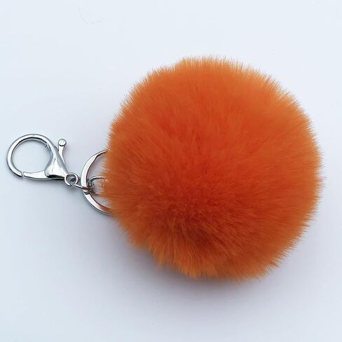 Unpafcxddyig 5 Pieces Poms Keychains Fluffy Ball Faux Fur Pom Pom Keyring for Women in Saudi Arabia