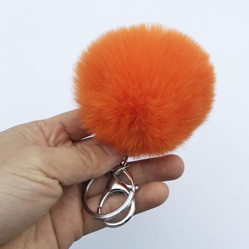Unpafcxddyig 5 Pieces Poms Keychains Fluffy Ball Faux Fur Pom Pom Keyring for Women in Saudi Arabia