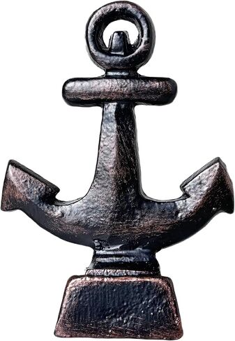 سدادات أبواب لأسفل الباب شديدة التحمل من الحديد الزهر المزخرف، مصدات أبواب معدنية مرجحة (شكل مرساة بحرية، أبيض عتيق) in Saudi Arabia