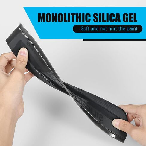 قطعة واحدة من ممسحة نافذة السيارة، شفرة ممسحة الزجاج الأمامي، ممسحة سيليكون من قطعة واحدة، عالمية لمعظم السيارات (أسود) in Kuwait