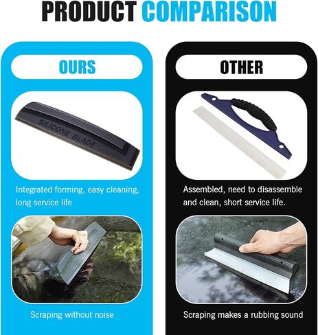 قطعة واحدة من ممسحة نافذة السيارة، شفرة ممسحة الزجاج الأمامي، ممسحة سيليكون من قطعة واحدة، عالمية لمعظم السيارات (أسود) in Kuwait