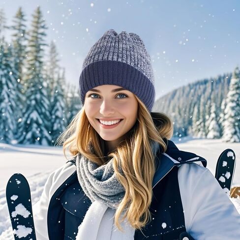 قبعة شتوية للرجال والنساء، قبعة دافئة محبوكة للطقس البارد للجنسين، قبعة عادية بأساور in Kuwait