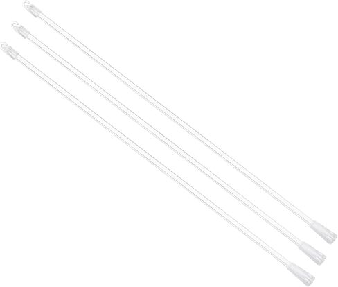 uxcell Blind Wand Replacement with Hook,3Pcs 21" Long Acrylic Blind Tilt Wand with Hook and Grip, Vertical Blind Rod Stick for Window Blind Stick Wand Opener (Transparent) in Saudi Arabia