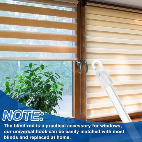 uxcell Blind Wand Replacement with Hook,3Pcs 21" Long Acrylic Blind Tilt Wand with Hook and Grip, Vertical Blind Rod Stick for Window Blind Stick Wand Opener (Transparent) in Saudi Arabia