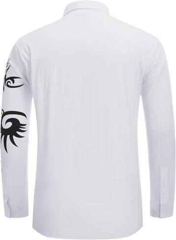 COOFANDY Men's Print Button Down Dress Shirt Fashion Long Sleeve Casual Shirts in Saudi Arabia
