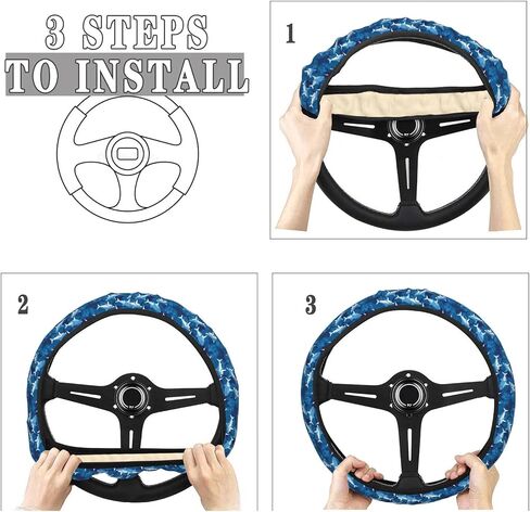 Love Fruit Strawberry Car Steering Wheel Cover Auto Steering Wheel Protector Anti-Slip Elasticity and Breathable Car Accessories Universal 15 Inch for Cars SUV Sedan Vans Trucks in Saudi Arabia