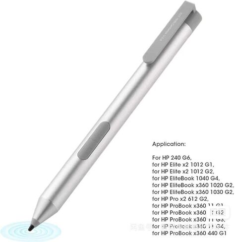 Active Pen - Digital Pen - 2 Buttons - Natural Silver - for Elite x2 1012 G2, Pro x2 612 G2, ProBook x360 11 G1 in Saudi Arabia