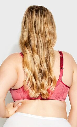 حمالة صدر نسائية مقاس كبير من Avenue محبوكة من الدانتيل باللون الأحمر in Kuwait