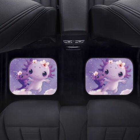 4pcs Carpets Car Floor Mat, Purple Rose Vintage Pattern Auto Interior Decorative Durable Floor Mat, All Weather Heavy Duty Non-Slip Car Floor Mats in Kuwait