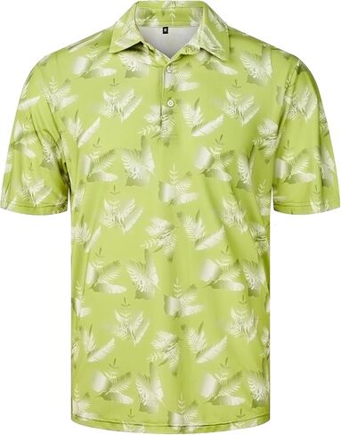 Golf Polo Shirts for Men Dry Fit Tennis Shirt Print Designed Moisture Wicking Quick-Dry Short Sleeve in Saudi Arabia