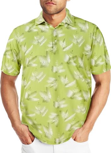 Golf Polo Shirts for Men Dry Fit Tennis Shirt Print Designed Moisture Wicking Quick-Dry Short Sleeve in Saudi Arabia