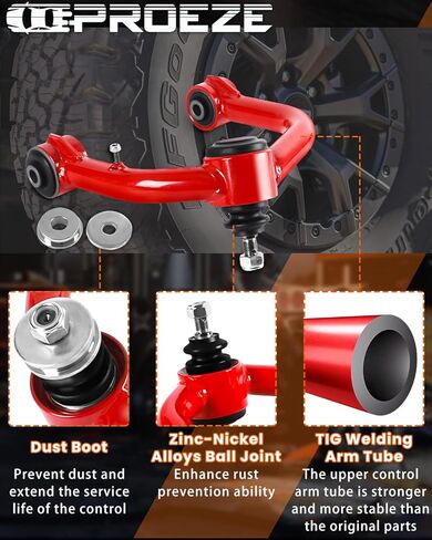 YIZBAP 2PCS Front Upper Control Arms For 2003-2023 4Runner 2007-14 FJ Cruiser with Ball Joint, 2-4" Lift Suspension Kit Adjustable tubular Control Arms, Replacement OEM Factory Suspension Arms in Kuwait