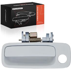 A-Premium Front Left Driver Side Exterior Door Handle with Keyhole Compatible with Toyota Camry 1997-2001 & Lexus ES300 1999-2001, White, Replace# 69220AA010040