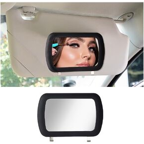 Car Vanity Mirror for Sun Visor,HD Car Rear View Cosmetic Sun Visor Mirror Easy to Make Up in The Car,Clip-on Car Makeup Mirror Car Interior Accessories for Car Truck SUV