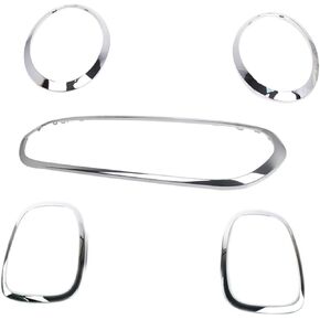 5Pcs Grile Headlight Taillight Surround Cover Trims Compatible with Cooper F55 F56 F57 2014-2021