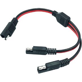SAE Connector SAE DC Power Automotive Adapter Cable Y Splitter 1 to 2 SAE Extension Cable 14AWG 12inch/30cm