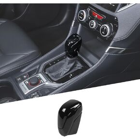 Gear Shift Head Cover Fit for Subaru Forester/WRX/Outback 2022-2024, ABS Center Console Gear Shifter Knob Cover Protector Trim Cap Sticker, Fit for Automatic transmission (Carbon Fiber Pattern Black)