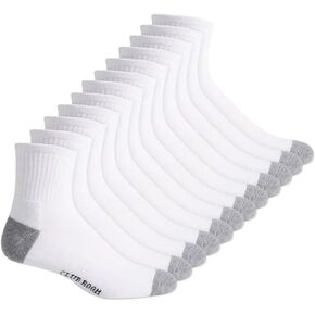 Club Room Mens Cotton Stretch 12 Pack Ankle Socks White O/S