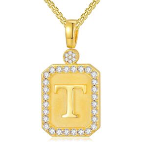 Valentines Day Gifts for Women/Men,S925 Sterling Silver Name Dog Tag Alphabet A to Z Initial Letter Pendant Necklace Jewelry Valentine Mothers Day Birthday Gifts for Women Girlfriend Boyfriend