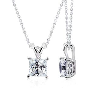 عقد بقلادة سوليتير من الفضة الإسترليني المطلية بالبلاتينيوم من Amazon Essentials مصنوعة من زركونيا مكعبة من Infinite Elements (6 مم)، 18 بوصة (مجموعة أمازون سابقًا) in Kuwait