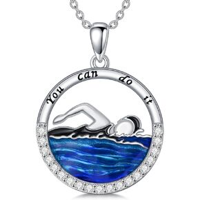 PROESS Sports Necklace for Women Sport Lovers S925 Sterling Silver Sports Fitness Jewelry Sports Gifts for Birthday Christmas
