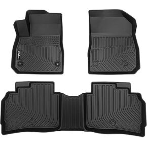 Car Floor Mats for Chevrolet Malibu 2016-2024 All Weather Floor Mats for Chevy Malibu Car Mats TPE Waterproof Full Set Car Accessories Black