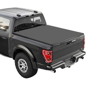 GARVEE Soft Quad-Fold Truck Bed Tonneau Cover for 2009-2014 Ford F150 Styleside 6.5ft Bed