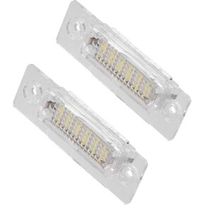 X AUTOHAUX 2pcs LED License Plate Light Car Number Lamp Replacement White Light for Volkswagen Passat 2001-2008 Jetta 2005-2010 Golf 2005-2007