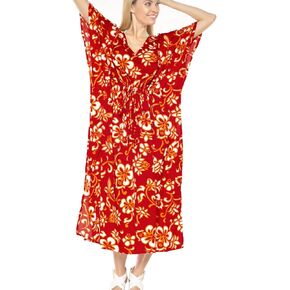 LA LEELA Women's Caftan Dashiki House Dress