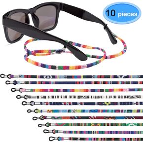 EAONE 10 Pieces Eye Glasses Holders Around Neck, Glasses Strap Sports Sunglasses Strap Eyeglasses Lanyard for Men Women Kids (Colorful)