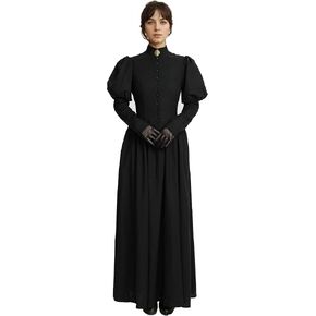 Renaissance Dress Victorian Dress Retro Gothic Medieval Costume Medieval with Gloves and Brooch