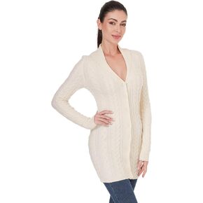 AmélieBoutik Women Fall Long Sleeve Cable Knit Sweater Open Front Cardigan Button Fit Outerwear