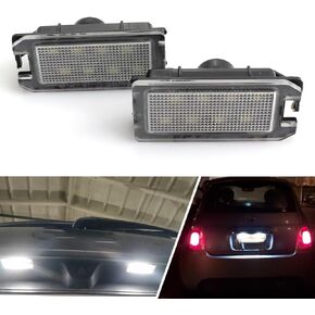 LED License Plate Light Assembly License Plate Light Replacement Compatible with 2014-2020 Cherokee 14-17 Patriot Compass 2013-2019 FIAT 500 Led Tag Lights 8-SMD 6000K White, 2Pcs