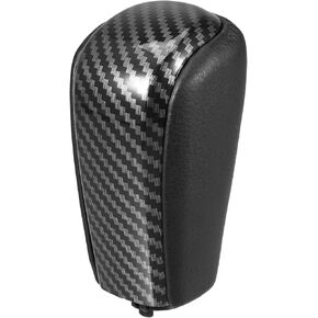 Automatic Gear Shift Knob Compatible for Toyota Land Cruiser Prado 2009-2017, Durable Faux Leather Black Carbon Fiber Pattern Undrilled