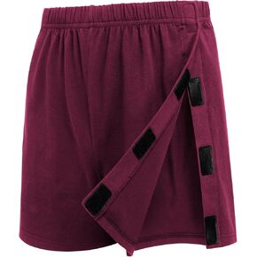 Deyeek Unisex Tear Away Shorts 3-inch Knee Hip Replacement Recovery Post Surgery Cotton Shorts Loose Fit Without Pocket