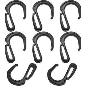 8PCS Plastic S-Bungee Cord Hooks Car Mesh Net Hook 28MM Car Storage Accessories Storage Bag Hook Suitable for Car Trunk Seat Middle Net