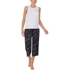 مجموعة DKNY Tank Culottes PJ باللون الأسود مع شعار LG in Saudi Arabia