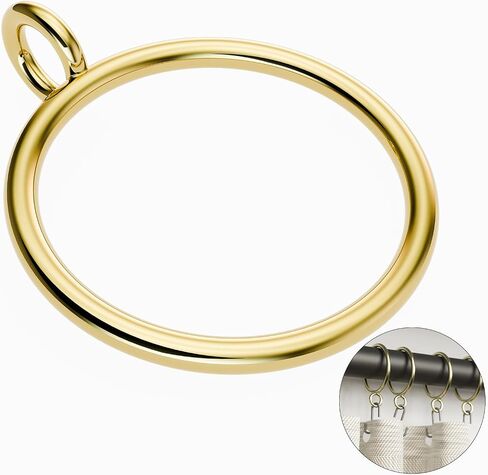 50 Pack Metal Curtain Rings with Eyelets, 1.5 inch Inner Diameter Drapery Rings Apply for Curtain Rods(Fits Up to 1 1/4-Inch Rod) in Saudi Arabia