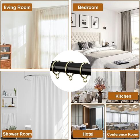 50 Pack Metal Curtain Rings with Eyelets, 1.5 inch Inner Diameter Drapery Rings Apply for Curtain Rods(Fits Up to 1 1/4-Inch Rod) in Saudi Arabia