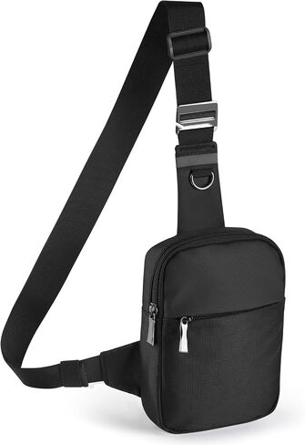 Mini Sling Bag for Women Men, Crossbody Bags Chest Bag Dual Pocket RFID Cell Phone Purse Travel Running Walking in Saudi Arabia