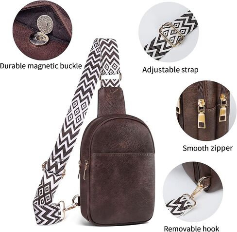 Anti Theft Sling Crossbody Bag for Women Trendy, Small Vegan Leather Cross body Bag Fanny Packs Chest Bag for Traveling in Saudi Arabia