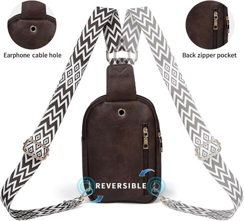 Anti Theft Sling Crossbody Bag for Women Trendy, Small Vegan Leather Cross body Bag Fanny Packs Chest Bag for Traveling in Saudi Arabia