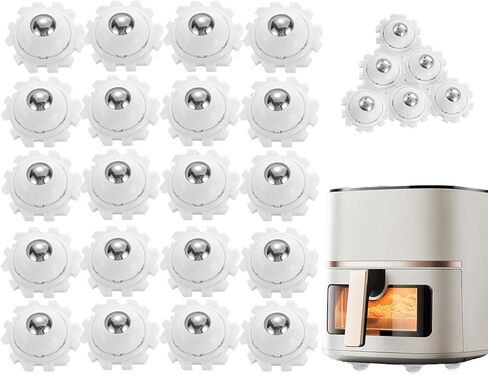 Self Adhesive Mini Caster Wheels, 360° Swivel Wheels for Furniture, 1 Inch Universal Appliance Stainless Steel Rollers, Low Profile Wheels For Kitchen Appliance, Storage Box, Trash Can (20 Pack) in Saudi Arabia