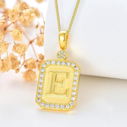 Valentines Day Gifts for Women/Men,S925 Sterling Silver Name Dog Tag Alphabet A to Z Initial Letter Pendant Necklace Jewelry Valentine Mothers Day Birthday Gifts for Women Girlfriend Boyfriend in Saudi Arabia