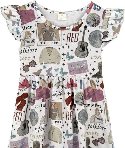 Girl Dress Girl Princess Cartoon Printed Dress Toddlers Casual Dress in Saudi Arabia