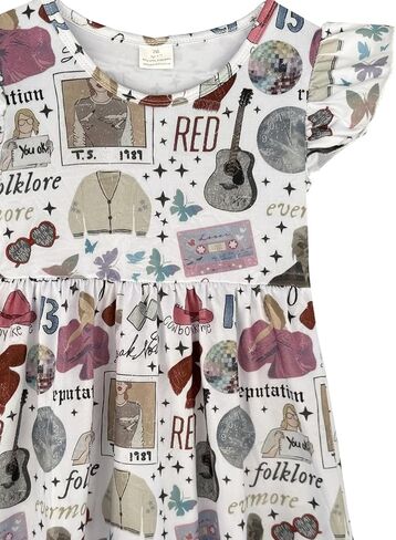 Girl Dress Girl Princess Cartoon Printed Dress Toddlers Casual Dress in Saudi Arabia